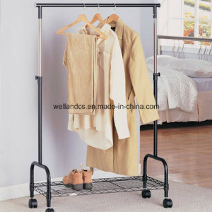 DIY Portable Steel Clothes Hanging Display Rack Shelf